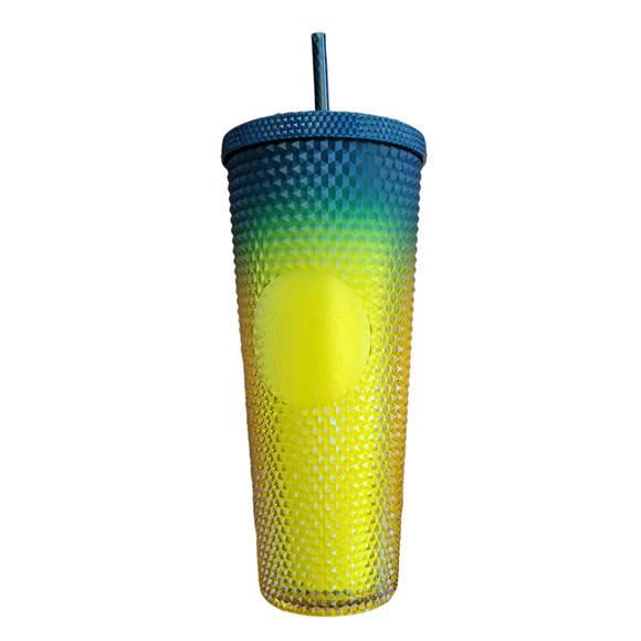 Starbucks Other - Starbucks Fall 2023 Lemongrass Turquoise Studded Ombre Venti 24oz Bling Tumbler